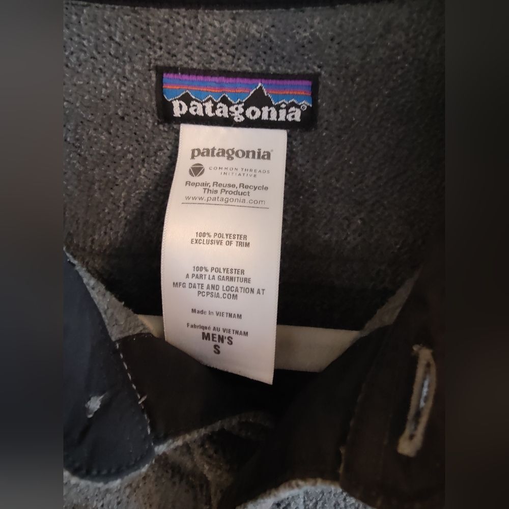 PATAGONIA Mens Gray Long-Sleeved Pique Fleece Shirt Small - Picture 5 of 9